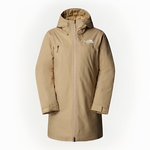 The North Face Mountain Range Down Parka Coat Khaki Stone Sz XXL NWT $400 - Picture 2 of 16